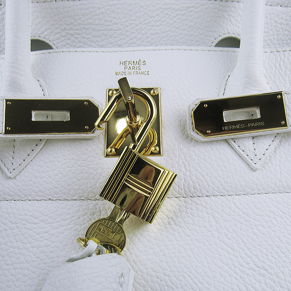 Cheap Hermes Birkin 42cm Replica Togo Leather Bag White 6109